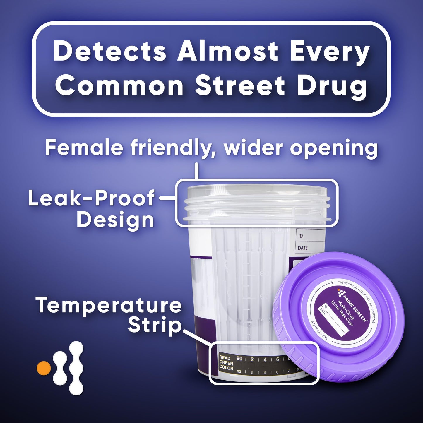 [5 pack] Prime Screen 14 Panel Urine Drug Test Cup - Instant Testing Marijuana (THC),OPI,AMP, BAR, BZO, COC, mAMP, MDMA, MTD, OXY, PCP, PPX, TCA