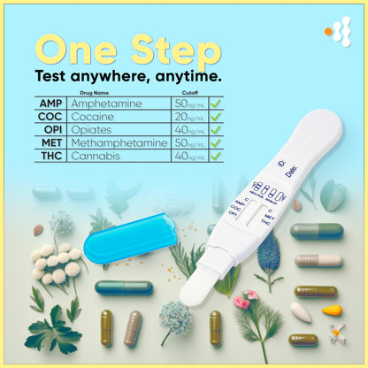 Prime Screen 5-Panel Drug Test (2 Pack) – Oral Fluid, One-Step Employment & Insurance Testing (AMP, COC, MET, OPI, THC)