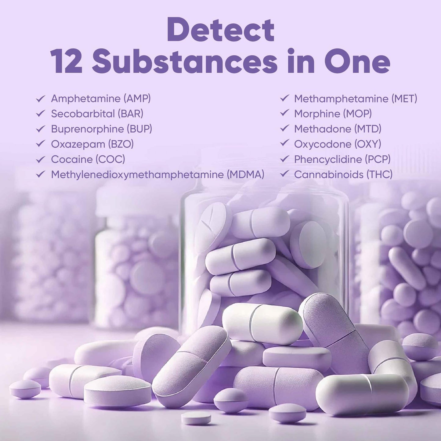 Prime Screen 5-Pack 12-Panel Urine Drug Test Kit (AMP, BAR, BUP, BZO, COC, mAMP, MDMA, MOP, MTD, OXY, PCP, THC) – WDOA-6125