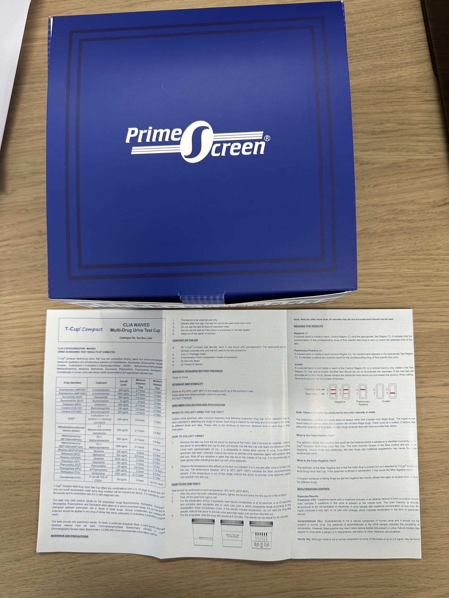 [5 Pack] Prime Screen 6-Panel Urine Test Cup - CLIA Waived - BZO COC mAMP OPI OXY THC - C-CUP-TDOA-564