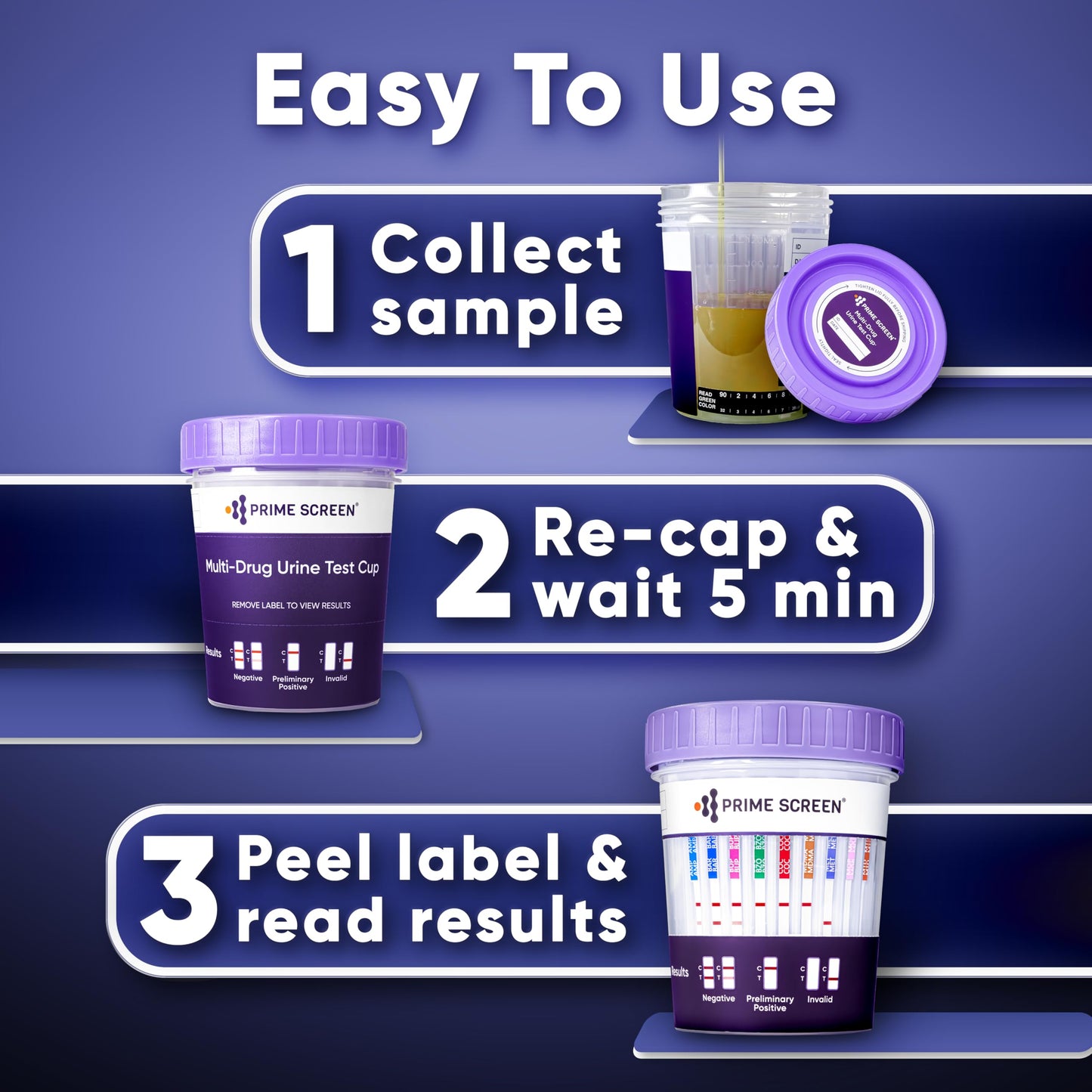 Prime Screen Urine Drug Test 16-Panel Kit (Compact Cup) - 10 Pack | CDOA-9165EFTK