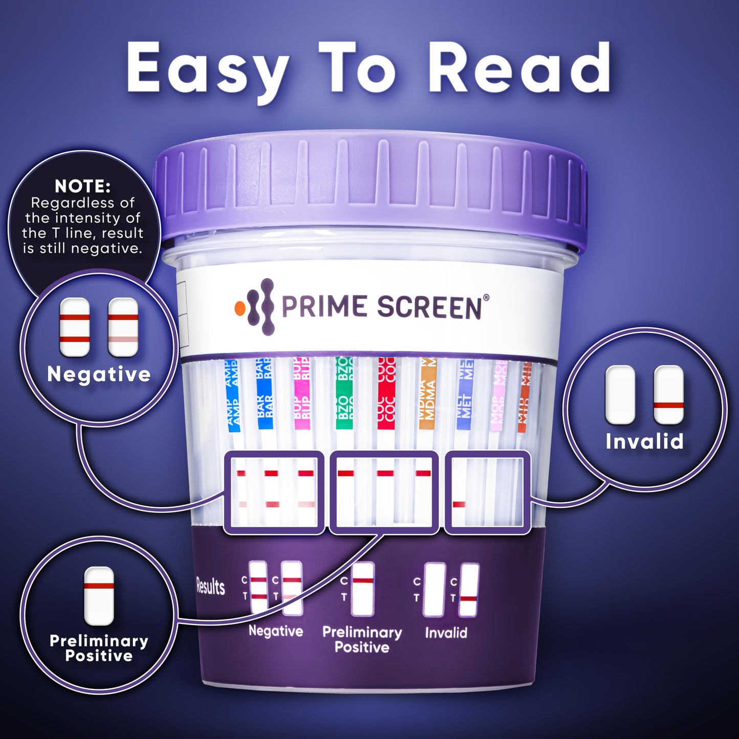 Prime Screen Urine Drug Test 16-Panel Kit (Compact Cup) - 10 Pack | CDOA-9165EFTK