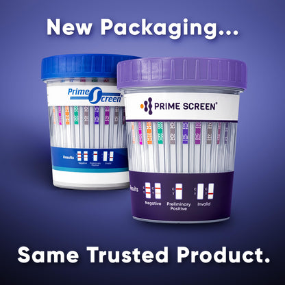 Prime Screen 16-Panel Urine Drug Test Compact Cup Kit (AMP,BAR,BUP,BZO,COC,mAMP,MDMA,MOP/OPI,MTD,OXY,PCP,THC,ETG,FTY,TRA,K2) – CDOA-9165EFTK
