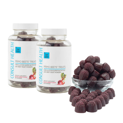 Primo Beets Treats Duo – Circulation Support Gummies (Beet Root, Black Cherry)