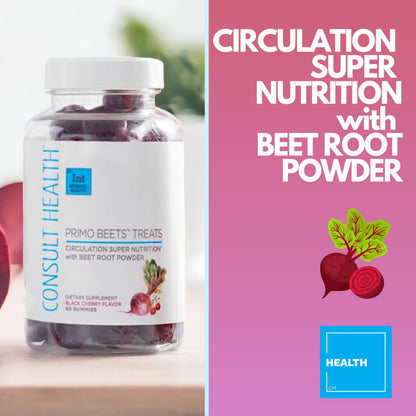 Primo Beets Treats Duo – Circulation Support Gummies (Beet Root, Black Cherry)