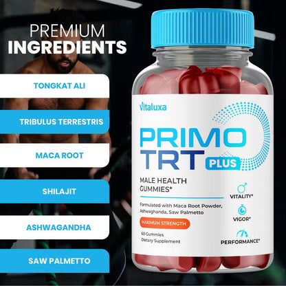 Primo TRT Gummies – Plus Advanced Performance Blend, 60 Gummies