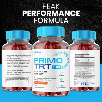 Primo TRT Gummies – Plus Advanced Performance Blend, 60 Gummies
