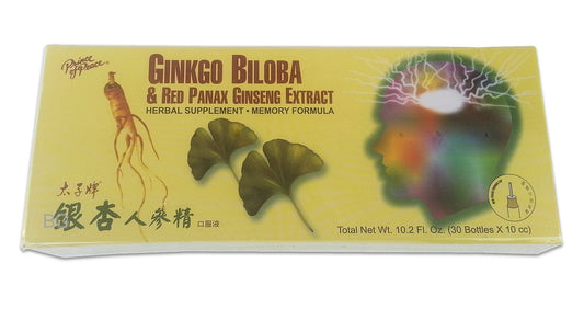 Prince Of Peace Ginkgo Biloba & Red Panax - 30x10cc EA-1 BritishVita | Premium UK Vitamins & Wellness Supplements