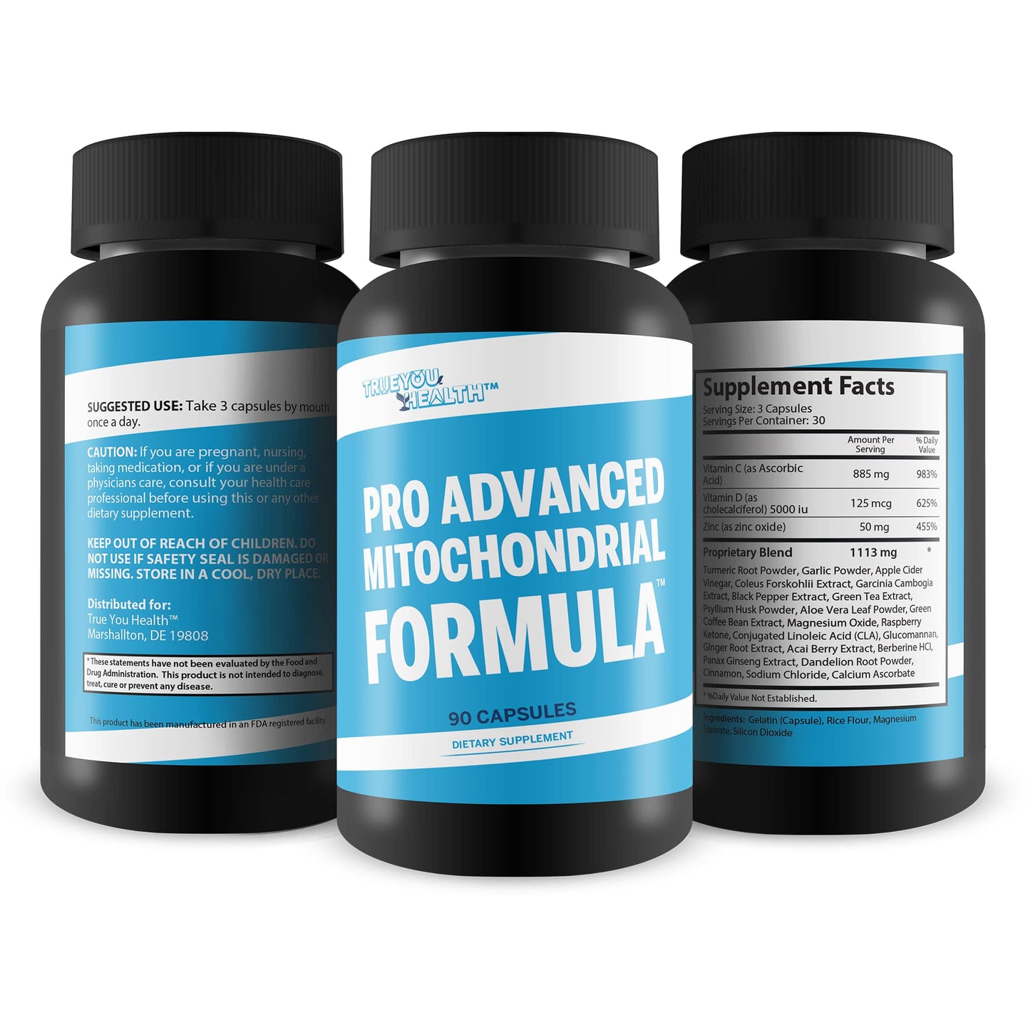Pro Advanced Mitochondrial Formula – Cellular & Mitochondria Support – 90 Capsules