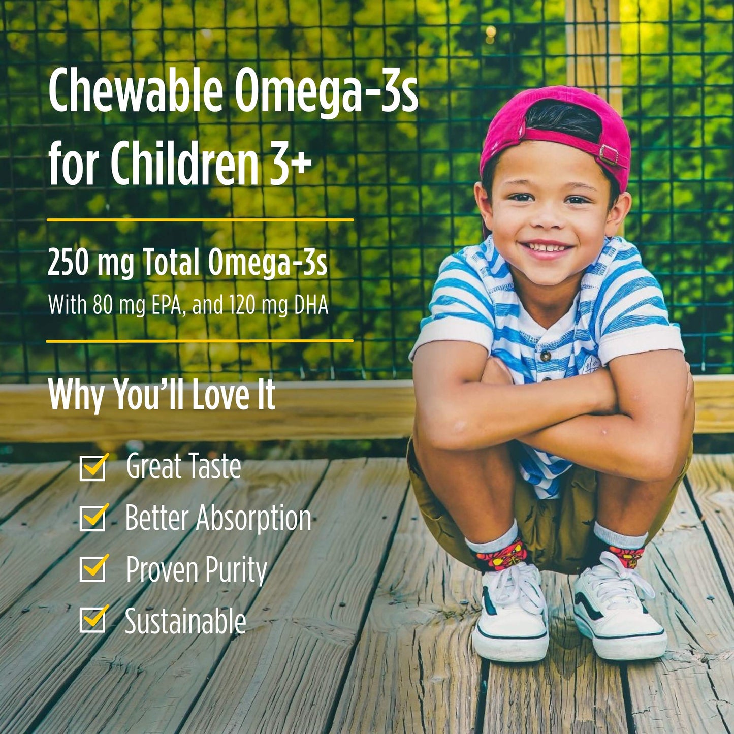 Nordic Naturals Pro DHA Junior Strawberry – 180 Mini Chewables, 250 mg Omega-3s, Brain & Visual Support – Non-GMO