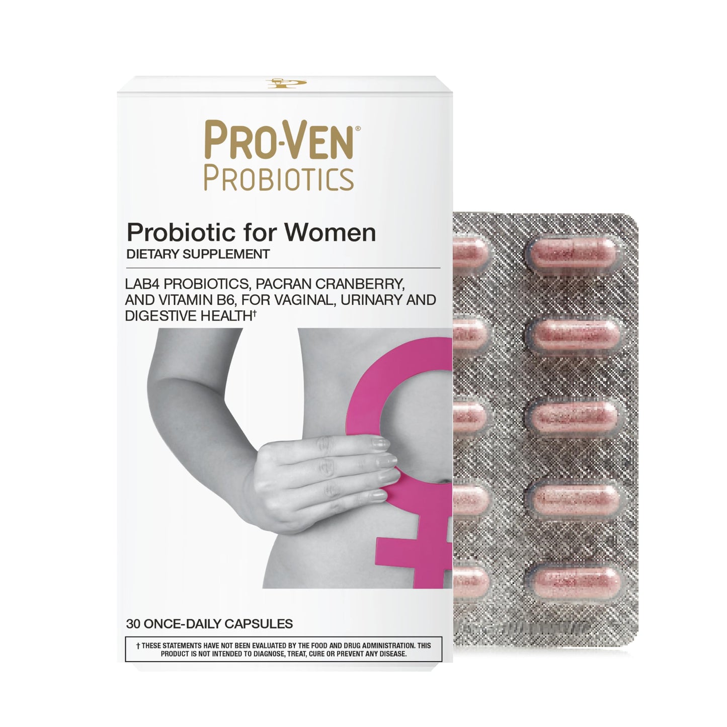 Pro-Ven Probiotics for Women – 17.5B CFU | Vaginal, Urinary Tract & Digestive Health | 30 Capsules