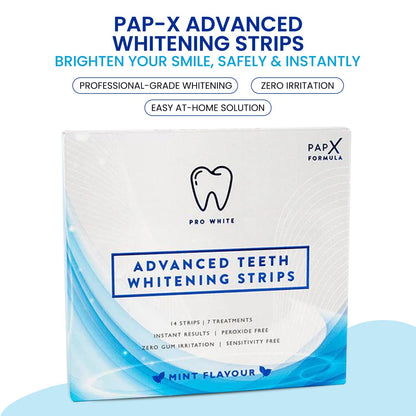 Pro White Advanced Teeth Whitening Strips - Teeth Strips with Fresh Mint Flavor- Whitening Strips with 14 Applications for Easy Daily Use - Refresh Your Smile with Fast Acting Teeth Whitening Strips