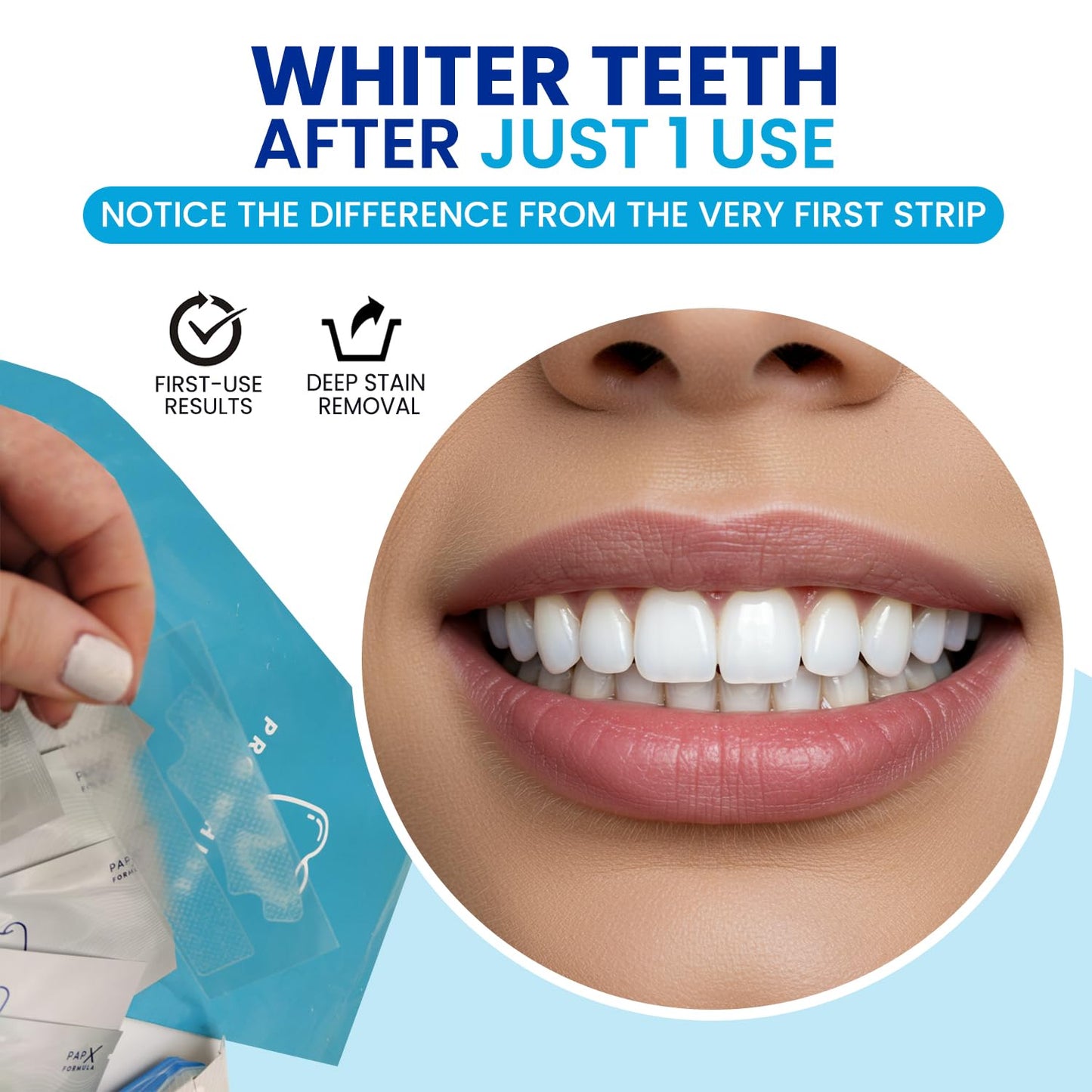 Pro White Advanced Teeth Whitening Strips - Teeth Strips with Fresh Mint Flavor- Whitening Strips with 14 Applications for Easy Daily Use - Refresh Your Smile with Fast Acting Teeth Whitening Strips