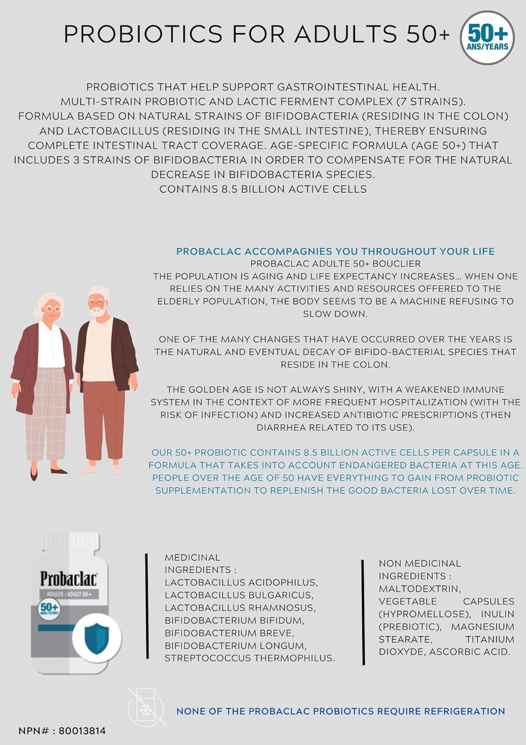 Probaclac Probiotics for 50+ – GI Health & Bloating Relief | 7 Strains