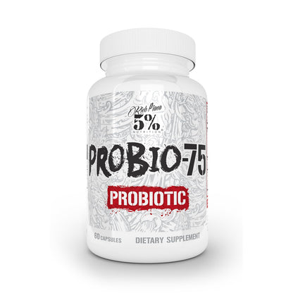 5% Nutrition Rich Piana Probio-75 Billion CFUs | Vegan, 14 Unique Strains