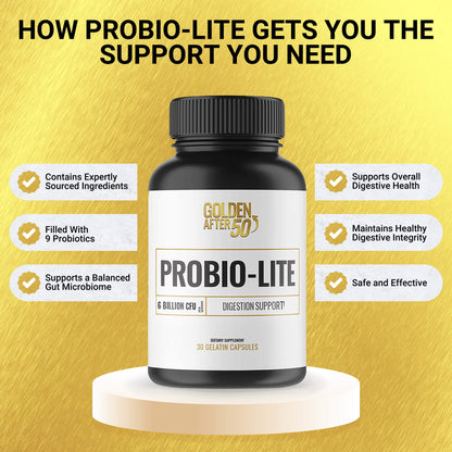Golden After 50 Probio-Lite – Gut Health & Digestion Support | Probiotics for Men & Women