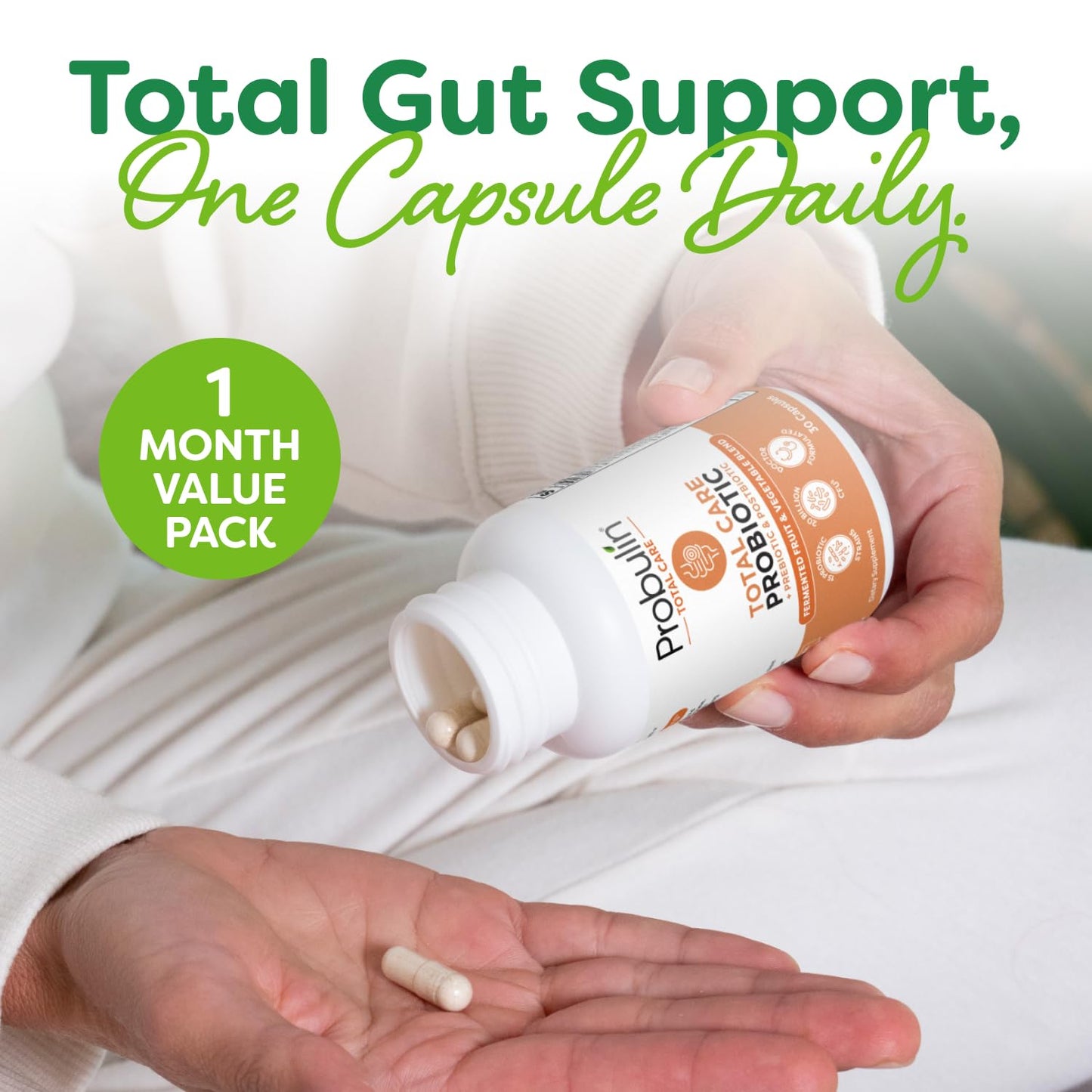 Probulin Total Care Probiotic – 20B CFU, Vegan, 30 Count