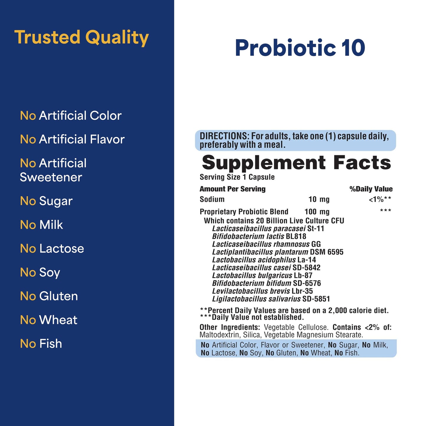 Probiotic 10 with Vitamin D to support immune function* 120 count by Puritan's Pride