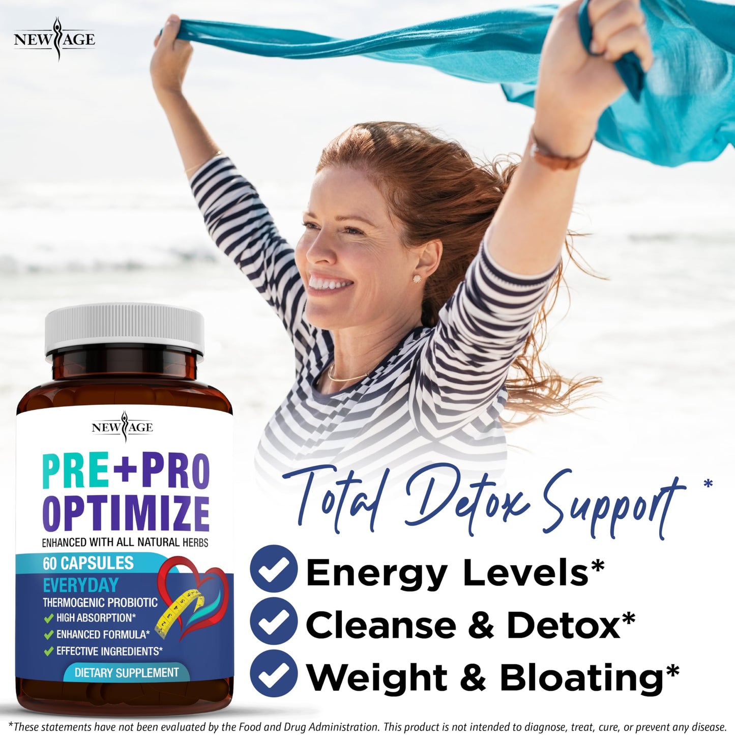 NEW AGE Pro Optimize Probiotics for Women – Menopause & Digestive Health (Dong Quai 565mg)