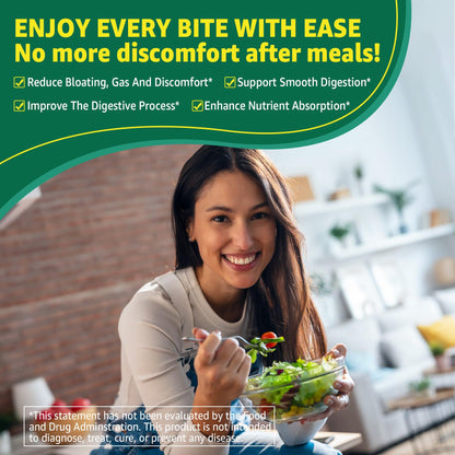 Digestive Enzymes Gummies for Women & Men | 90B CFU Probiotics + Prebiotics & Postbiotics | Fiber Blend | 60 Count