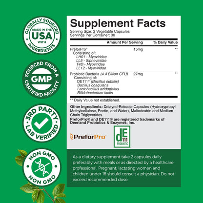 Prebiotics & Probiotics Gut Health Supplement - Probiotics for Men & Women