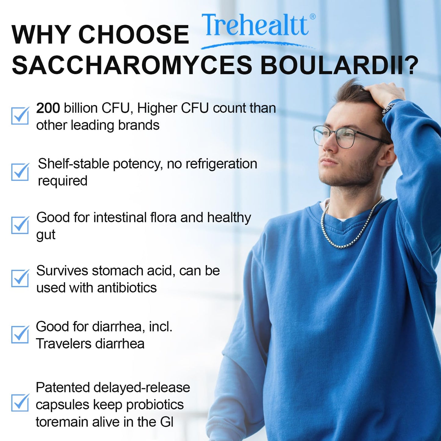Saccharomyces boulardii Probiotic 200B CFUs – Digestive & Immune Health