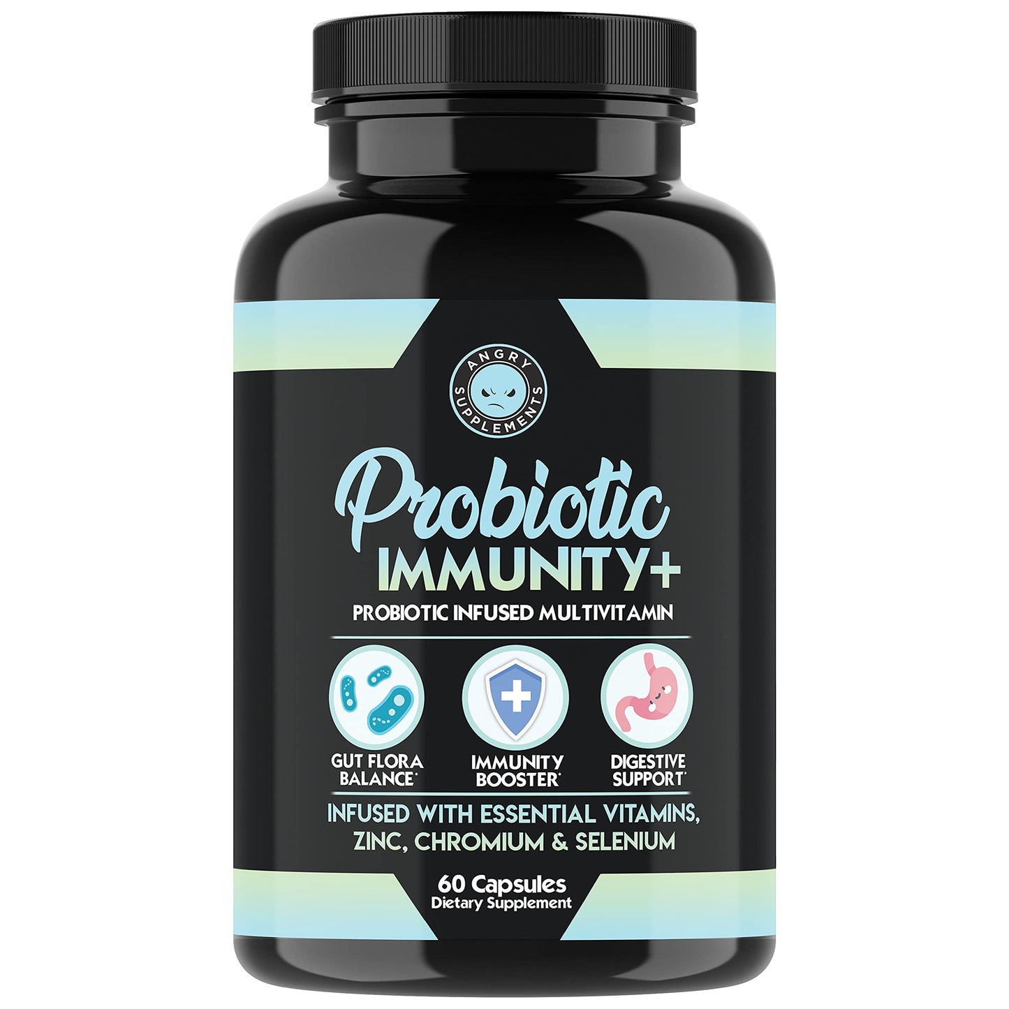 Probiotic Immunity Supplement – Probiotic Infused Multivitamin with Zinc, Chromium, Selenium & Essential Vitamins (1-Bottle)