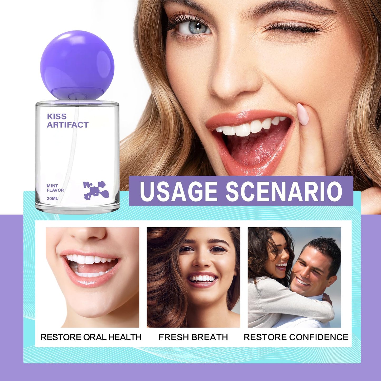 2Pcs Probiotic Oral Spray – Alcohol-Free Breath Care (20ml)
