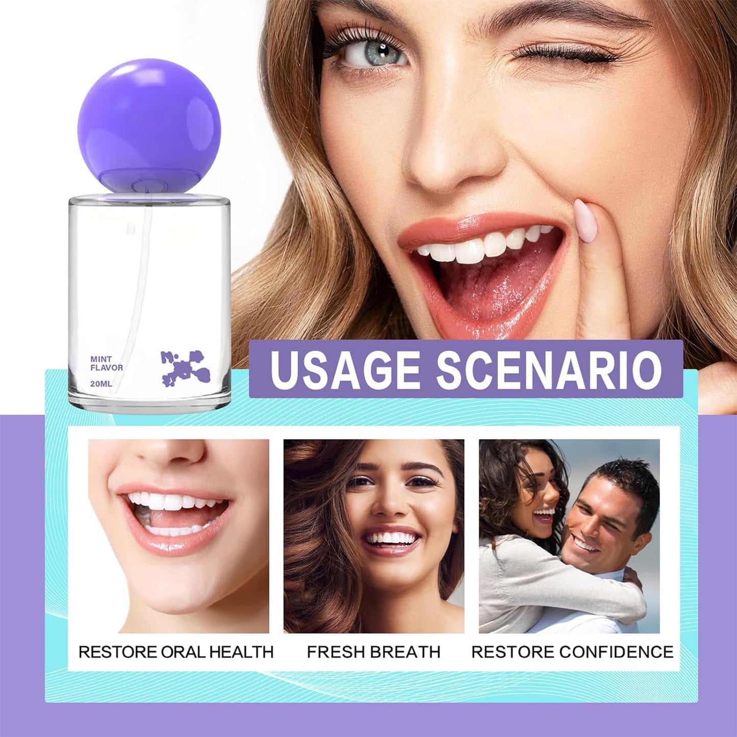 Probiotic Oral Spray – Portable, Travel-Sized Fresh Breath, 1 Pack