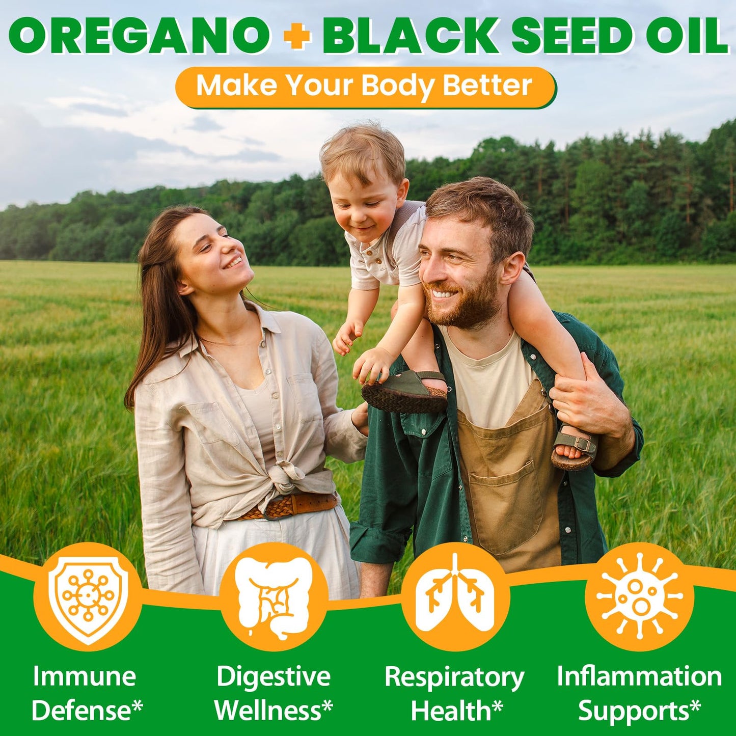 Oil Of Oregano with Black Seed Oil - 20000mg Oregano | 20x Carvacrol & Thymoquinone | 17-in-1 Immune & Digestive Support | 120 Liquid Phyto-Capsules