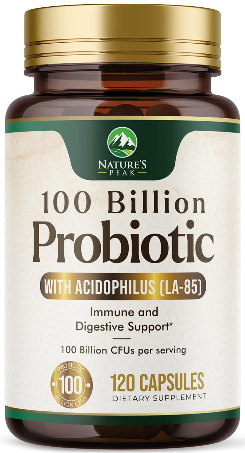 Probiotics 100 Billion CFU - 16 Strains + Prebiotics | 120 Capsules