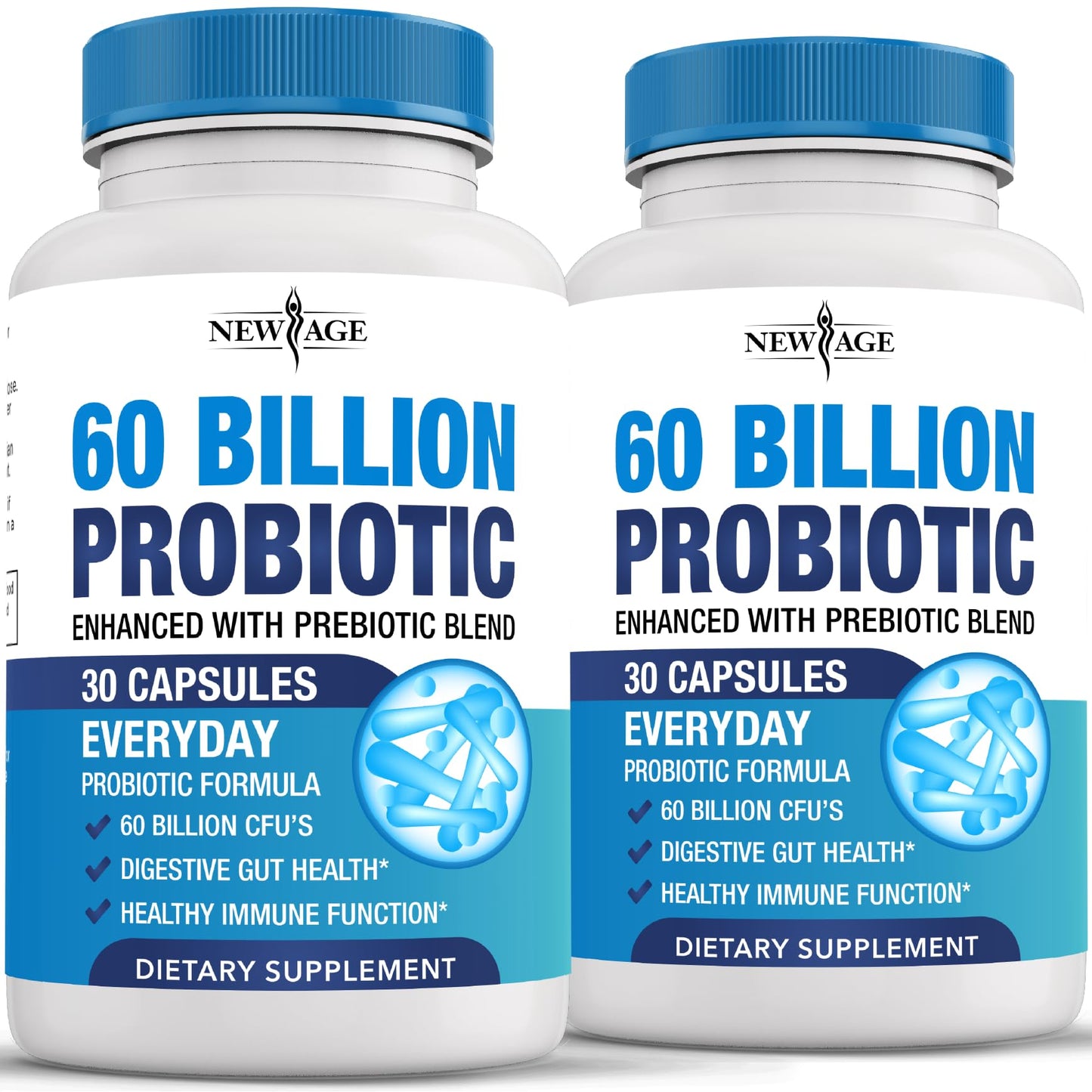 Probiotics 60B CFU with Prebiotic – For Women, Men & Adults | Shelf Stable