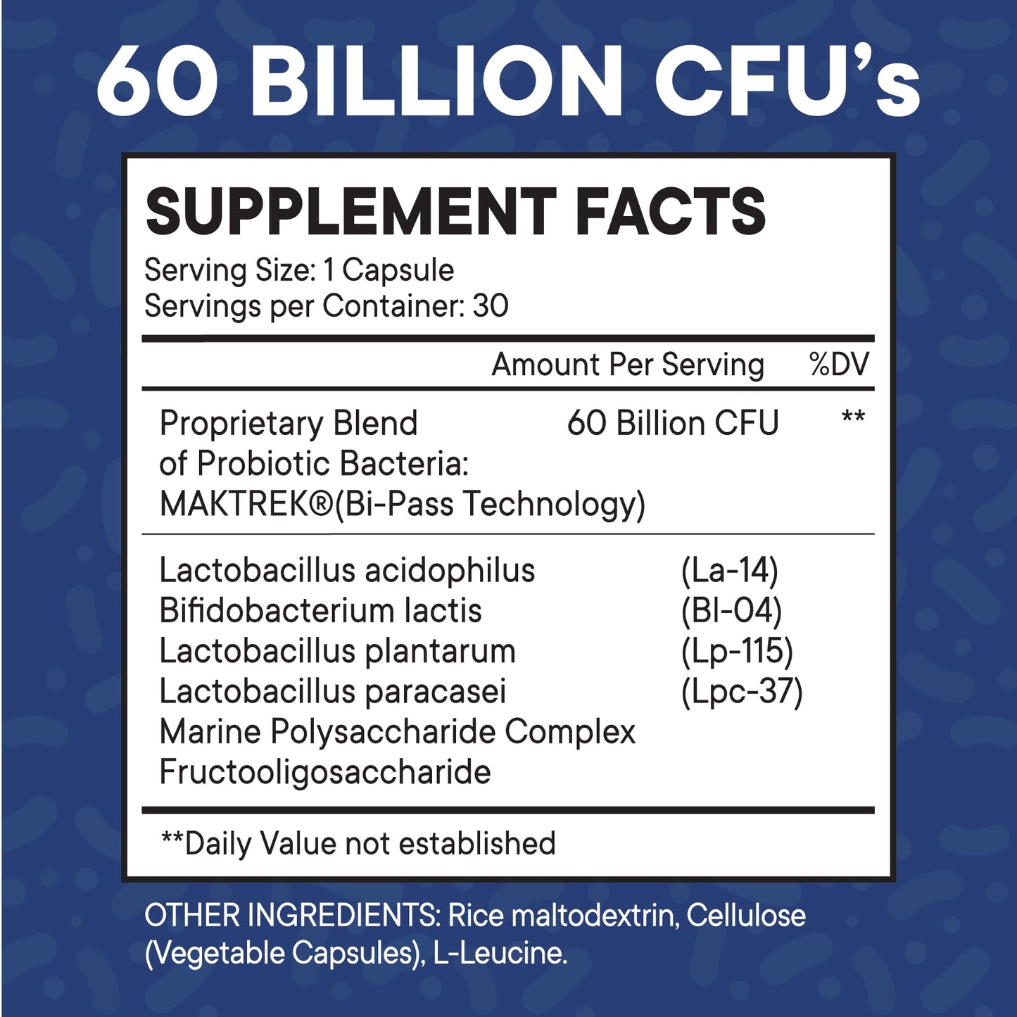 Probiotics 60B CFU with Prebiotic – For Women, Men & Adults | Shelf Stable