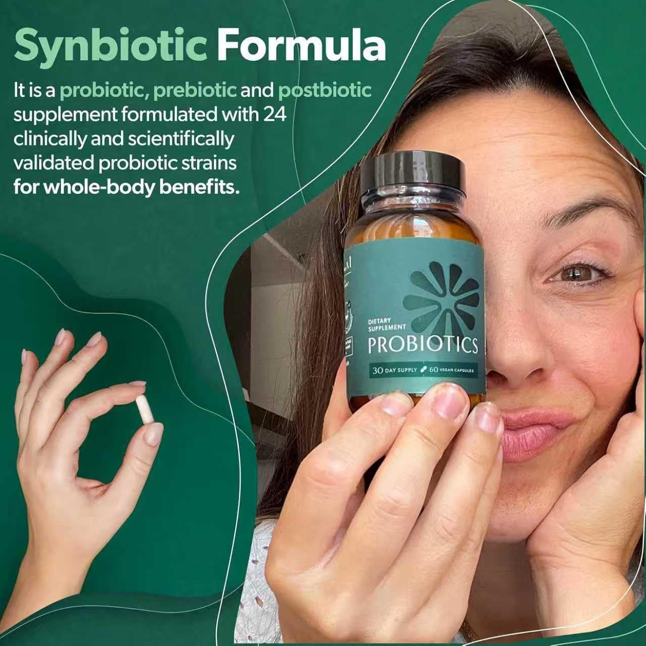 Probiotics - Digestive Health Probiotic with Xylooligosaccharides | Vegan, Gluten Free, 60 Delayed-Release Capsules