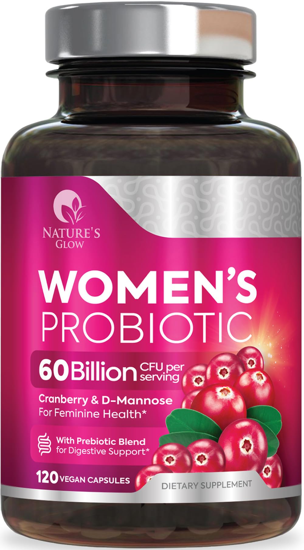Probiotics for Women | 50 Billion CFU, 16 Strains | Digestive & Vaginal Health | 120 Capsules