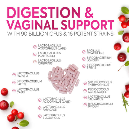 Probiotics For Women 50B CFU – 16 Strains | Digestive & Vaginal Health