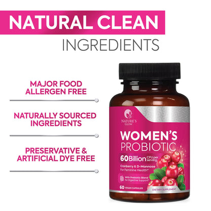 Probiotics For Women 50B CFU – 16 Strains | Digestive & Vaginal Health