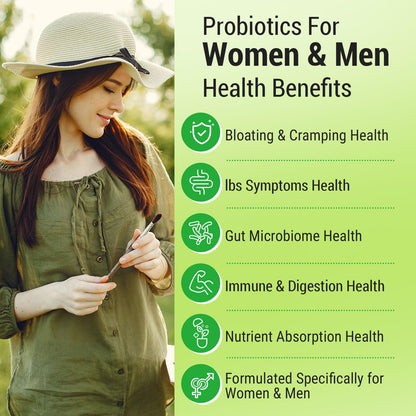 Probiotics for Women and Men | 300B CFU, 24 Strains, 15 Organic Herbs, 2 Month Supply