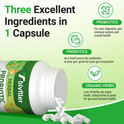Probiotics for Women and Men | 300B CFU, 24 Strains, 15 Organic Herbs, 2 Month Supply