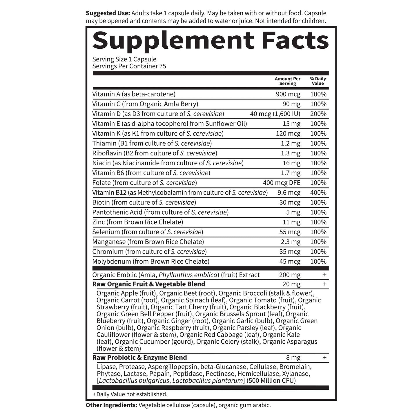 Vitamin Code Raw One for Men – Garden of Life | Once Daily Multivitamin