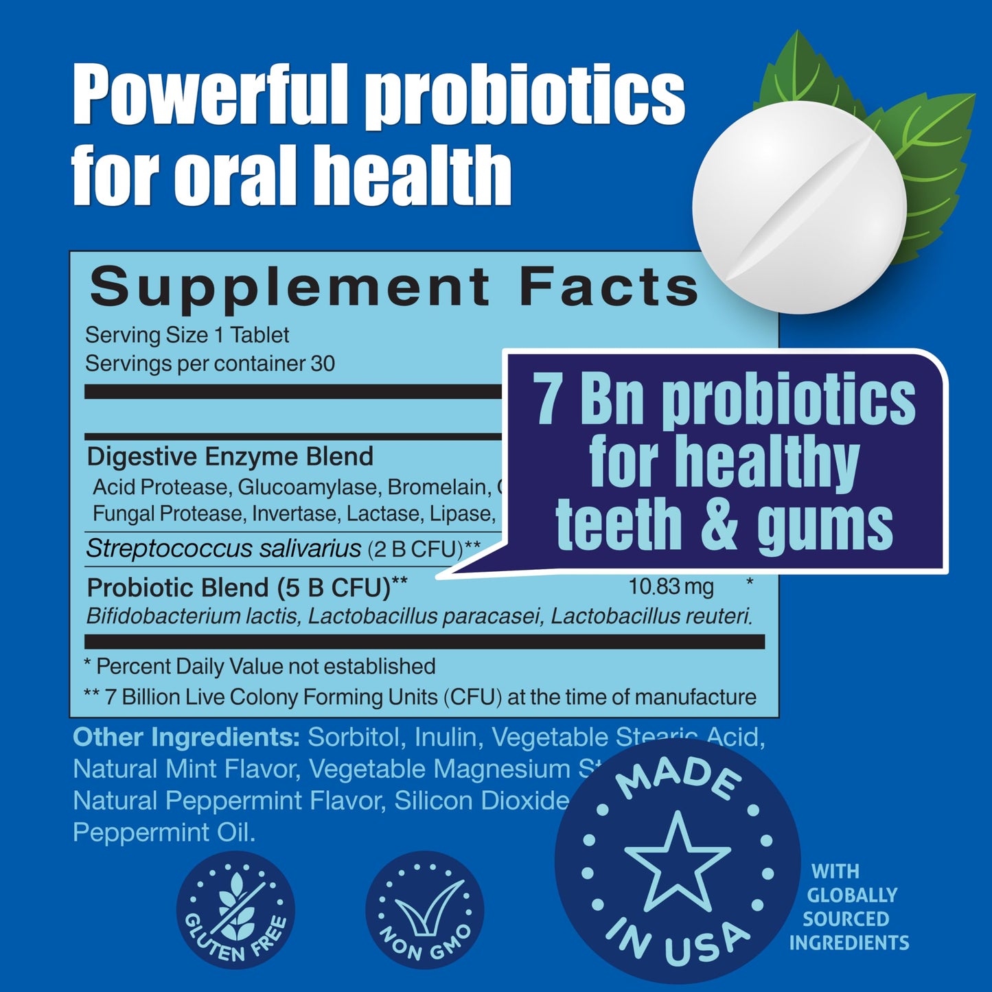 Probiotiv Oral Probiotics – 7B CFU Chewables for Fresh Breath & Gums