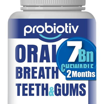 Probiotiv Oral Probiotics – 7B CFU Chewables for Fresh Breath & Gums