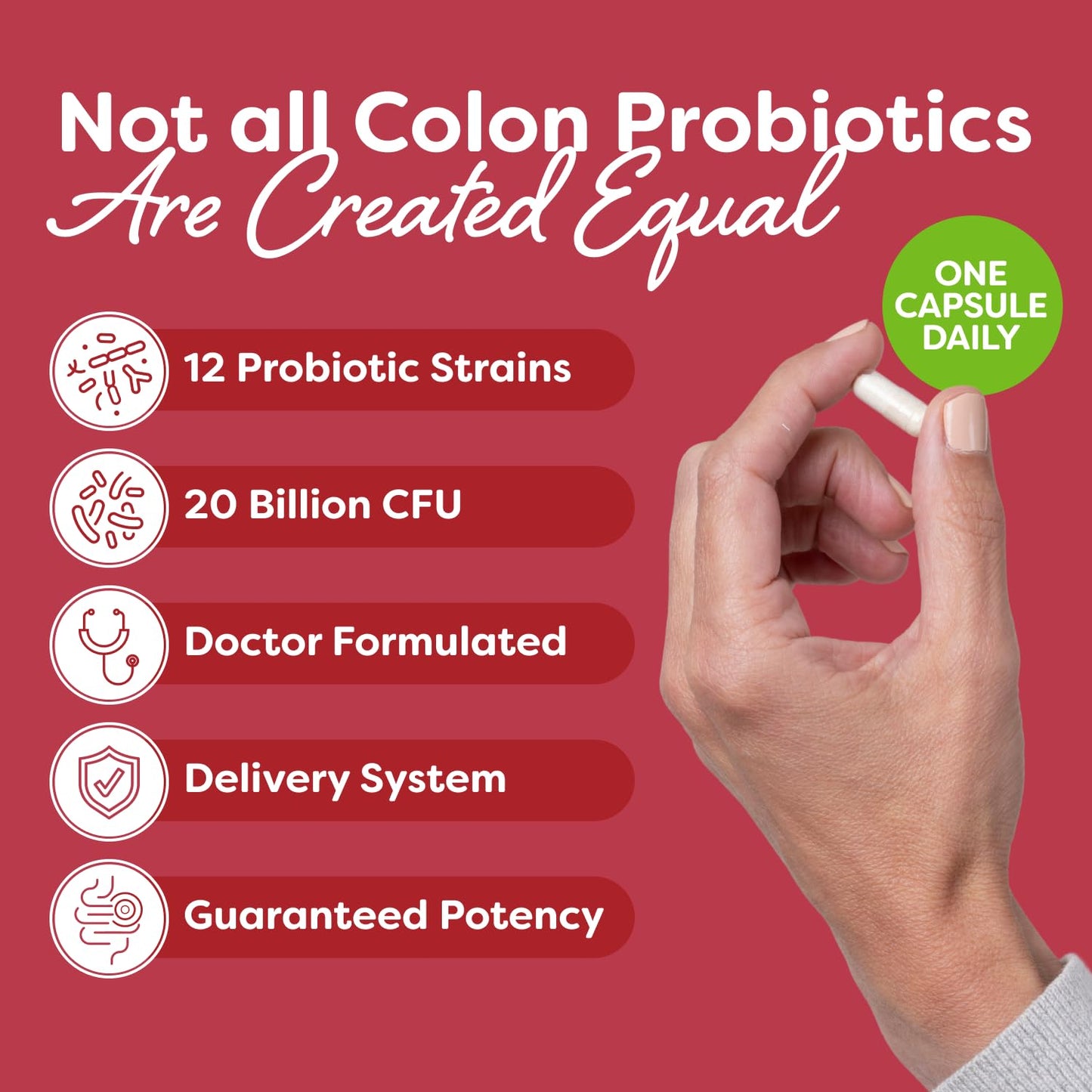 Probulin Colon Support Probiotic – 20B CFU, Vegan, 30 Count
