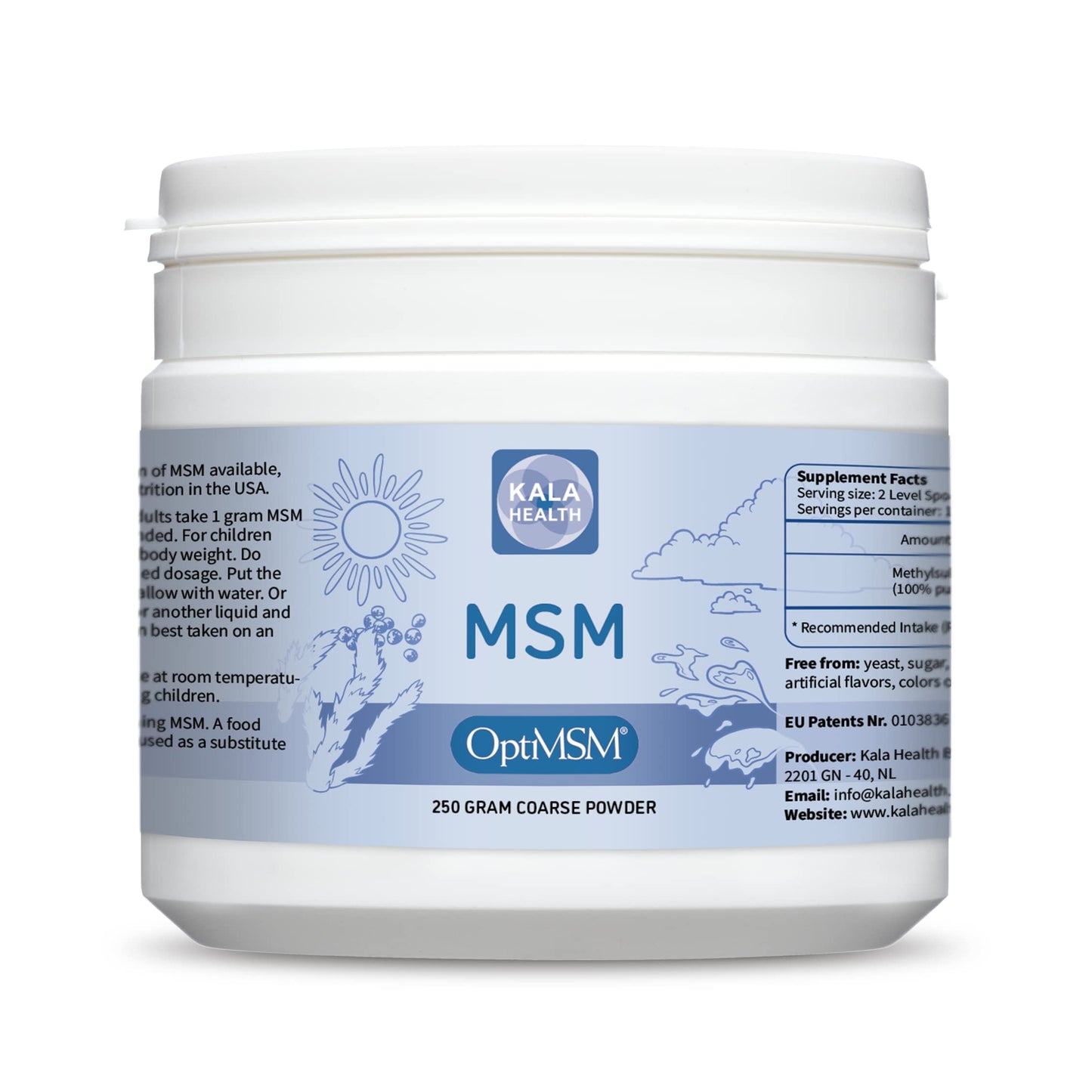 Procapsin OptiMSM - Pure MSM Powder 250g - Organic, Gluten Free, Non-GMO