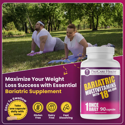 ProCare Health Bariatric Multivitamin with Iron – 3 Month Supply (90 Capsules) | Post-Op Vitamins