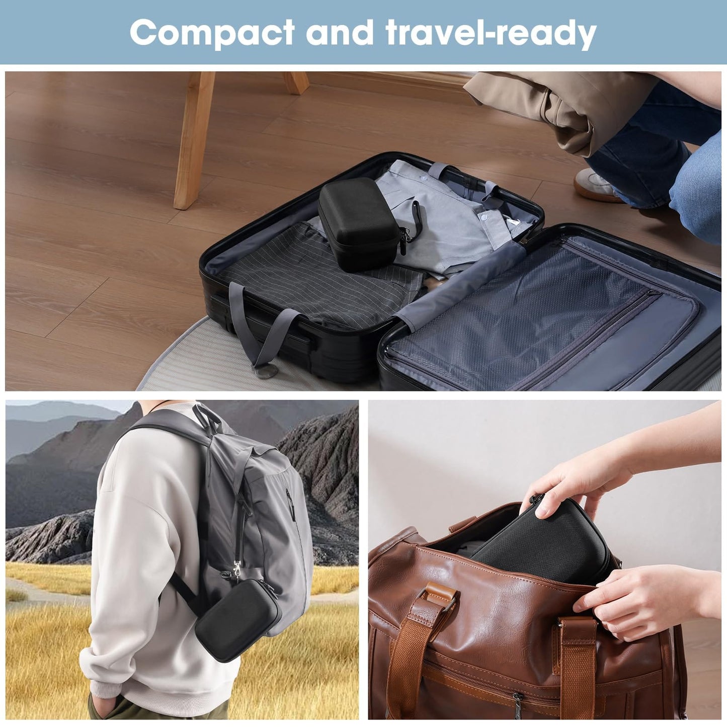 ProCase Travel Case for NeilMed Sinus Rinse Packets – Portable Carrying Bag for Nasal Rinse Kit (Black)