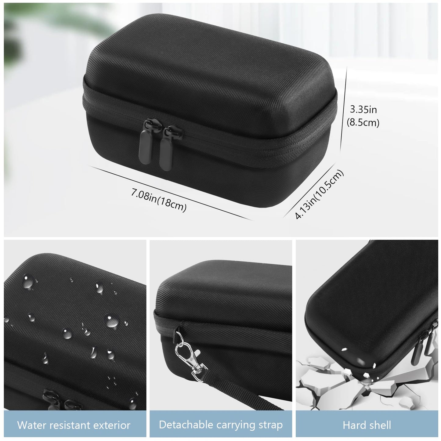 ProCase Travel Case for NeilMed Sinus Rinse Packets – Portable Carrying Bag for Nasal Rinse Kit (Black)