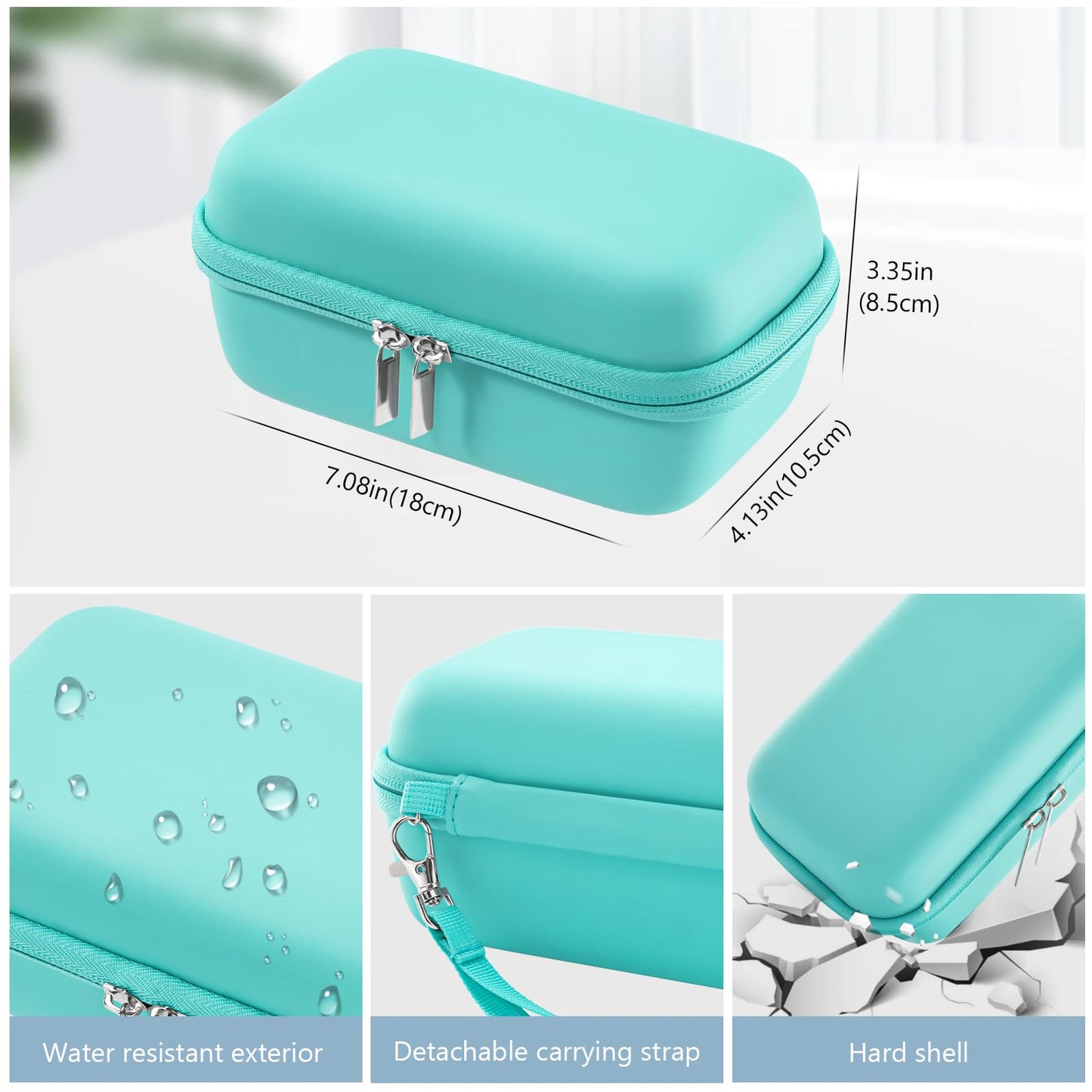 ProCase Travel Case for NeilMed Sinus Rinse Packets – Turquoise, Waterproof & Shockproof