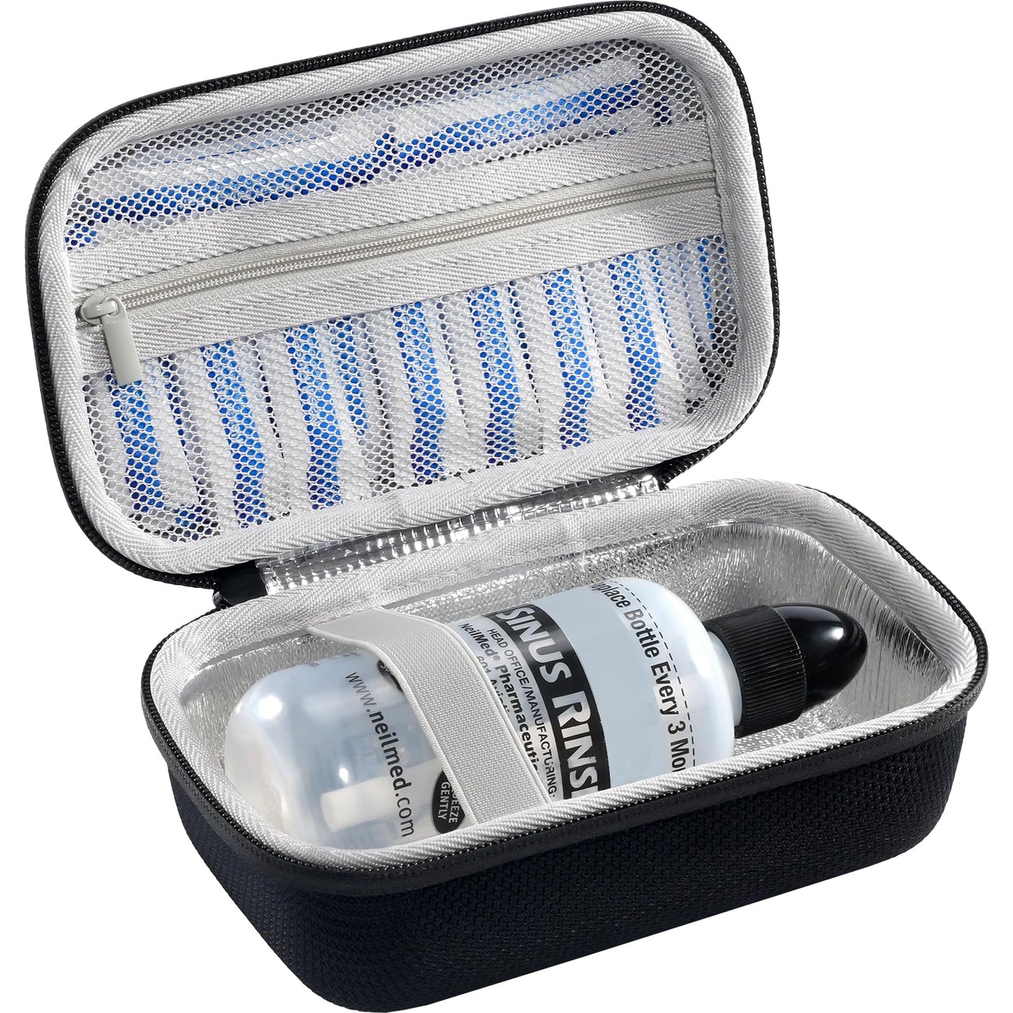 ProCase Travel Case for NeilMed Sinus Rinse Packets – Portable Carrying Bag for Nasal Rinse Kit (Black)