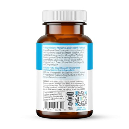 Procera Advanced Brain – Fast Acting Memory & Focus Supplement – 60 Count